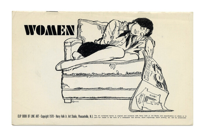 “Women” (No. 199). Illustration by Tom Sawyer. The constructivist stencil caps are from .