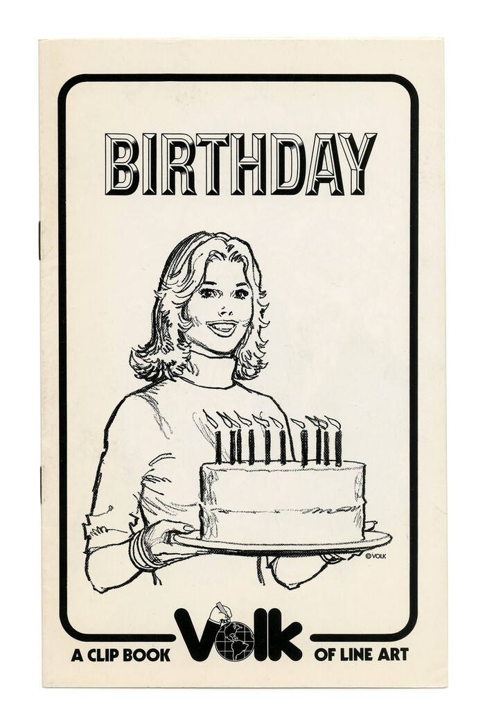 “Birthday” (No. 307). Illustration by Tom Sawyer. The typeface is .