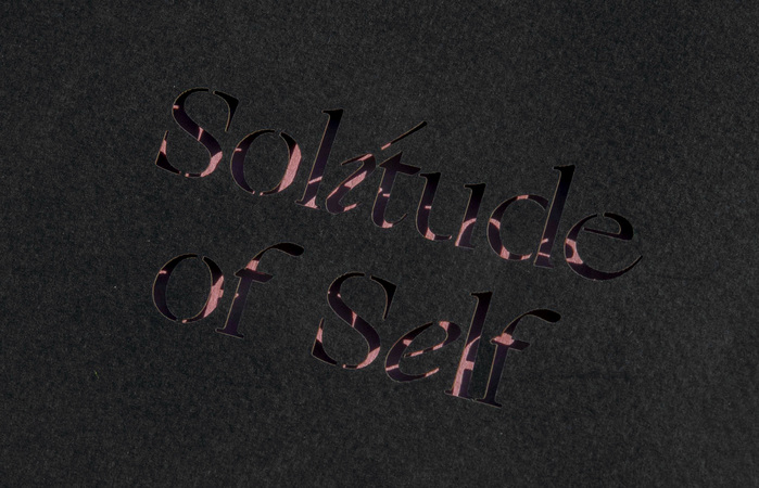 The title stencil on the book cover is created based on the Ogg typeface, achieved by laser-cut.