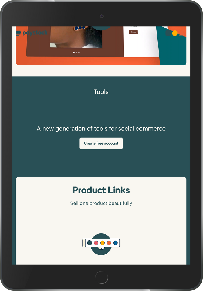 Paystack Commerce website 2