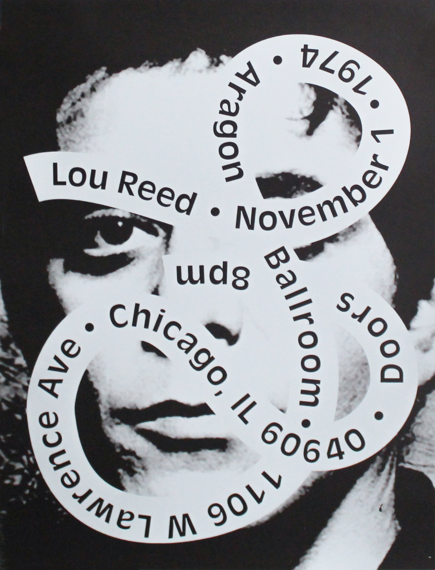 Lou Reed Star Drawing Lou Reed 1974 fictional concert poster - Fonts In Use