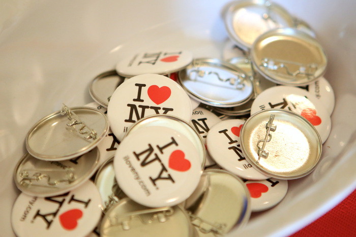 Pinback buttons offered by the U.S. Embassy in Toronto, Canada, 2015.