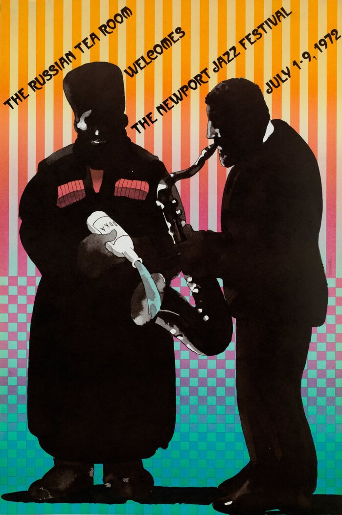 “The Russian Tea Room Welcomes the Newport Jazz Festival” poster