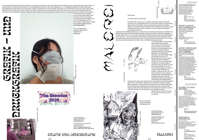 Booklet spread with  and , a distorted variant of Wagemut.