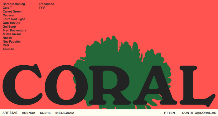 Coral Agency identity and website 1