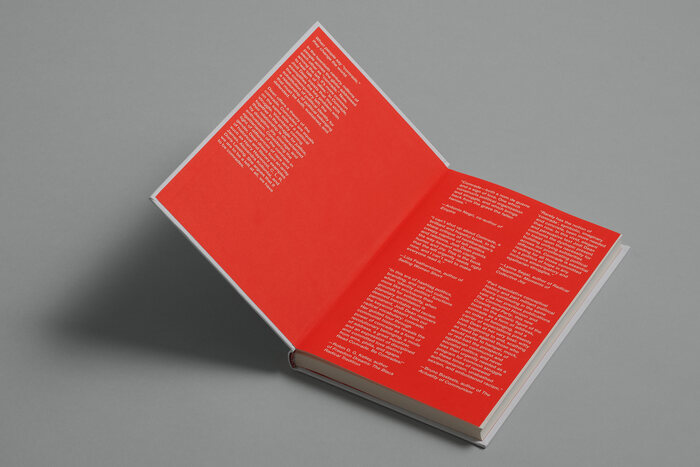  Medium is used in roman and italic styles for the text on the endpapers.