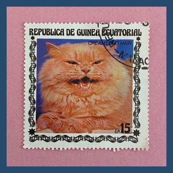 Cat stamps from Equatorial Guinea 3