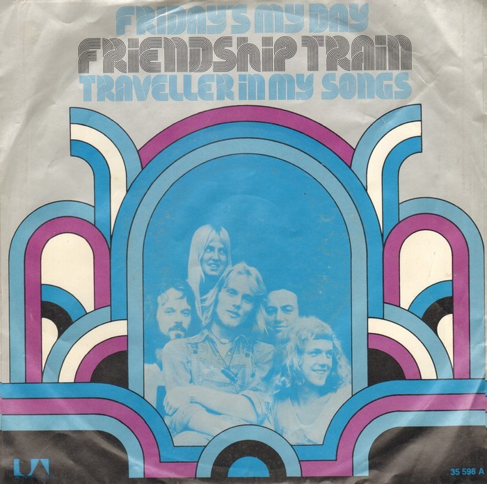 Friendship Train – “Friday’s My Day” / “(Always Been A) Traveller In My Songs” German single sleeve