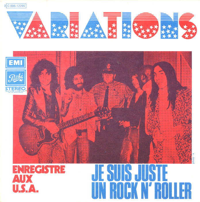 Les Variations – “Je Suis Juste Un Rock N’ Roller” / “The Jam Factory” French single cover