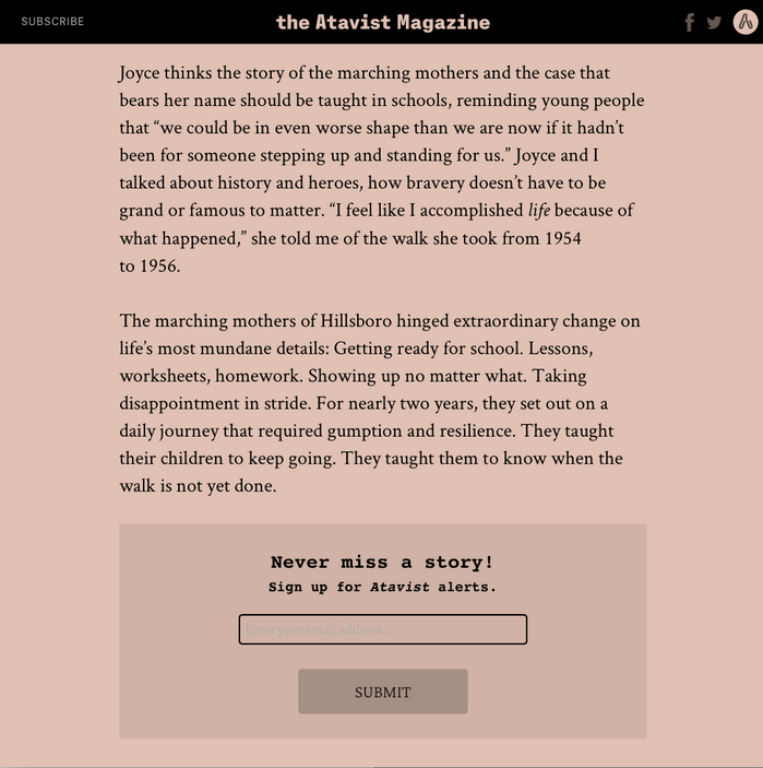 The Atavist Magazine – “The Long Walk” 6