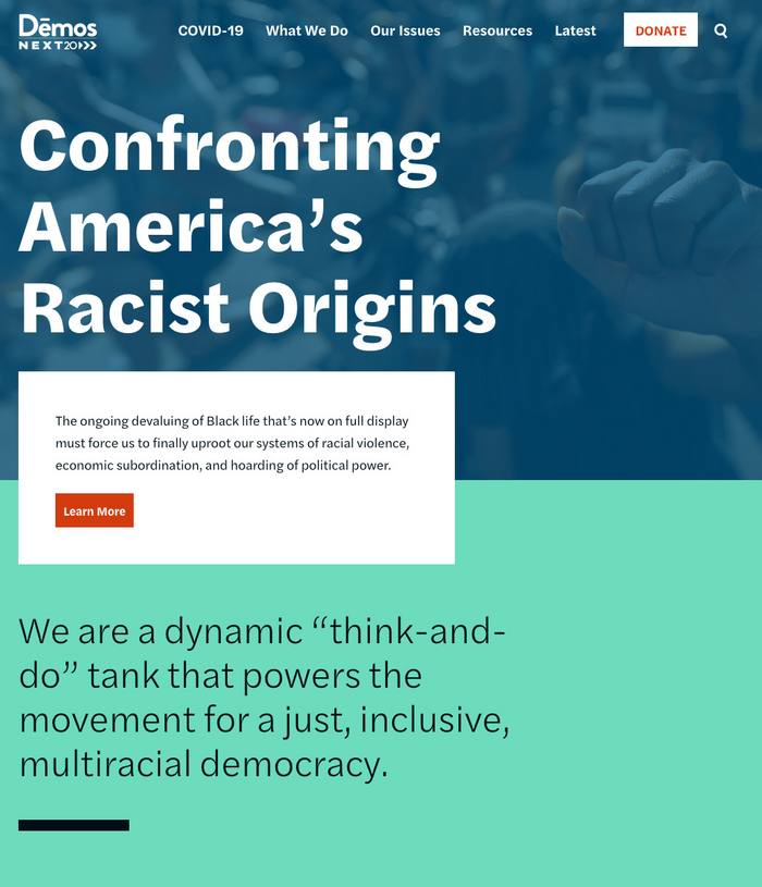 Dēmos website 1