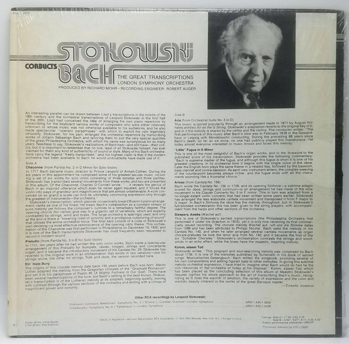 The liner notes on the back cover are set in .