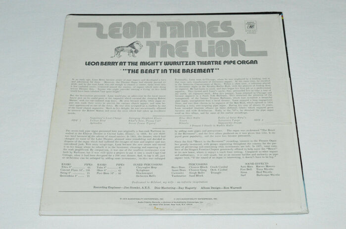 Leon Berry – Leon Tames the Lion album art 2