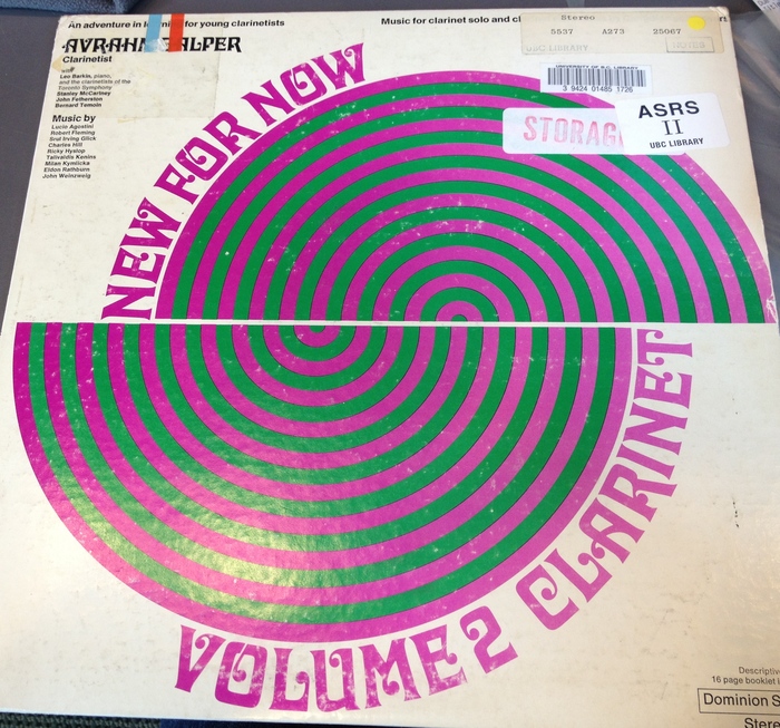 Avrahm Galper – New For Now. Volume 2. Clarinet album art 1