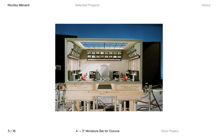 Nicolas Ménard portfolio website 2