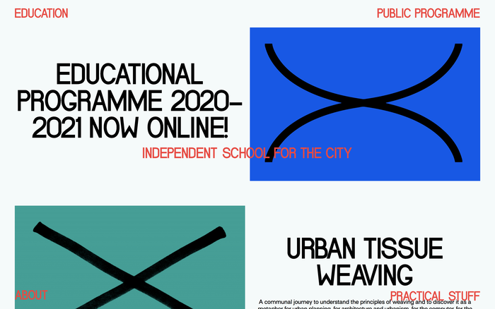 School for the City website 1