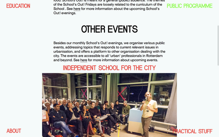 School for the City website 3