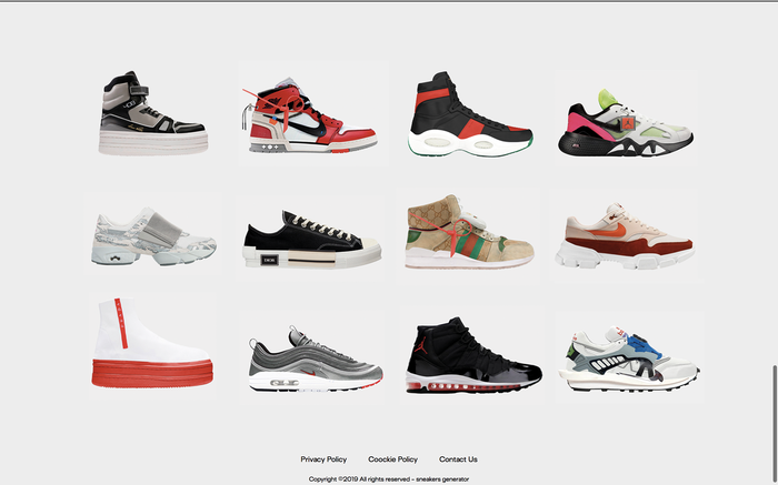 Sneakers Generator website 5