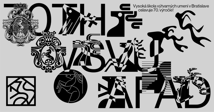 All the fake logotypes the studio created were used to promote the 2019 graduation show.