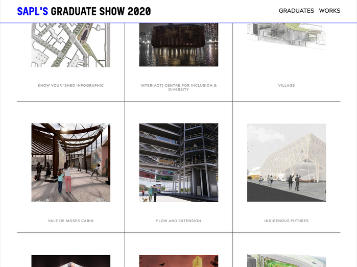 SAPL’s graduate show 2020 website 4