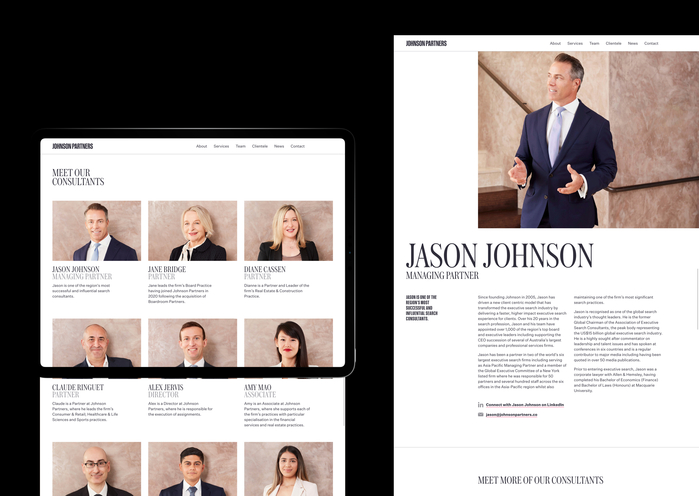 Johnson Partners website 5