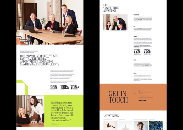 Johnson Partners website 3