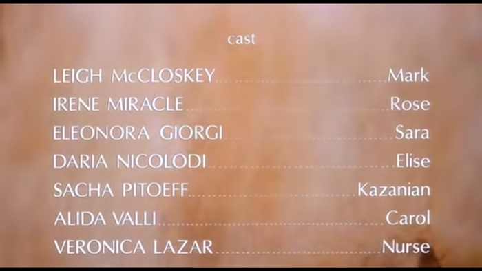 The end credits likewise use Optima.