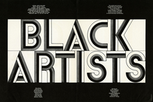 <cite>Black Artists</cite> exhibition poster