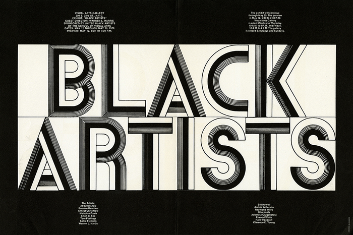 Black Artists exhibition poster