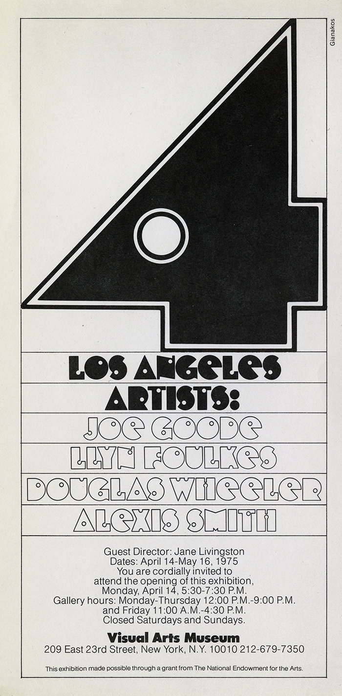 Four Los Angeles Artists exhibition poster