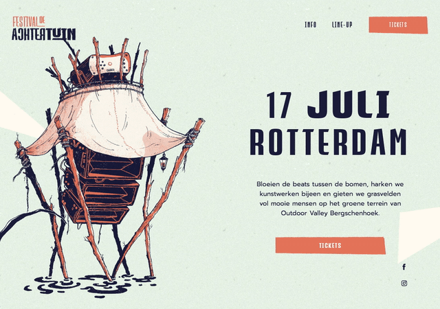 Animation on the festival website, playing with Kayak’s variable font for the date.