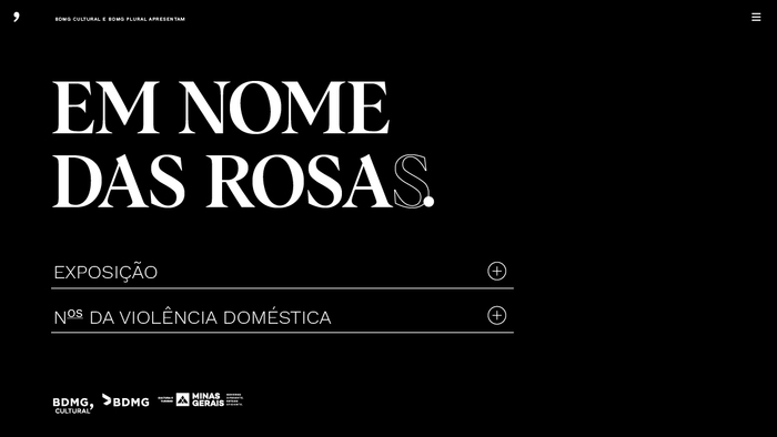 Em Nome das Rosas website 1