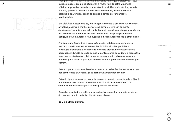 Em Nome das Rosas website 3