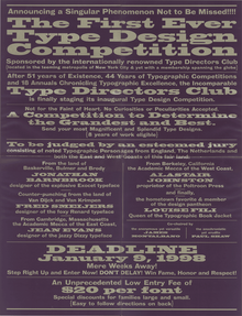 TDC Type Design Competition: Call for Entries (1998)