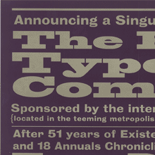 TDC Type Design Competition: Call for Entries (1998)