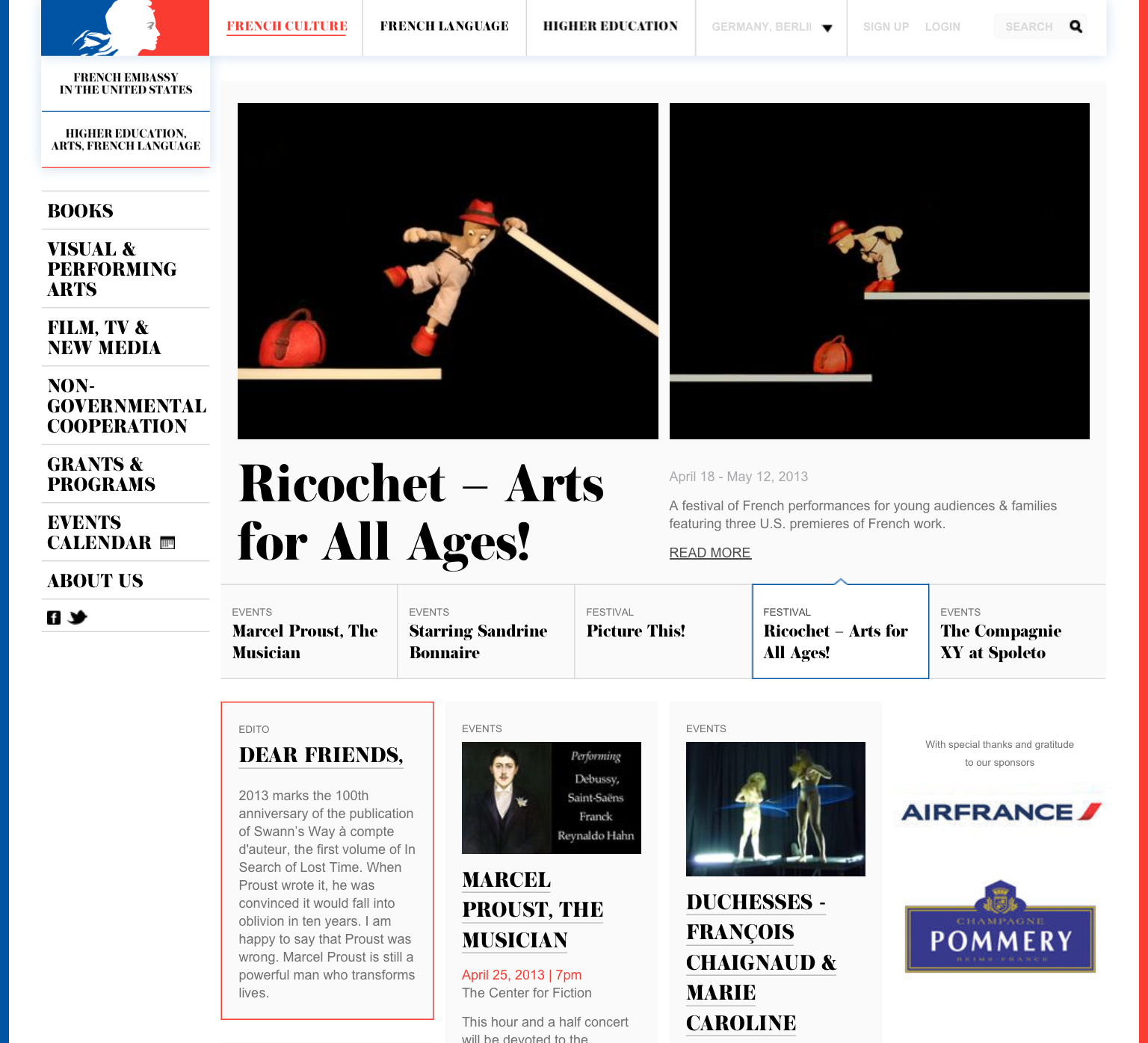 French Culture Website Fonts In Use