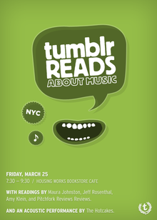 “Tumblr Reads About Music” poster