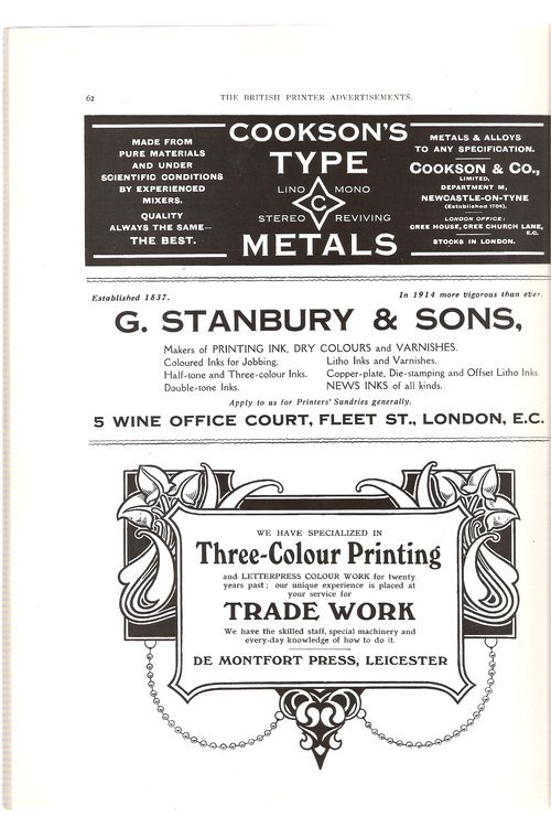 Ads from The British Printer, 1914 2