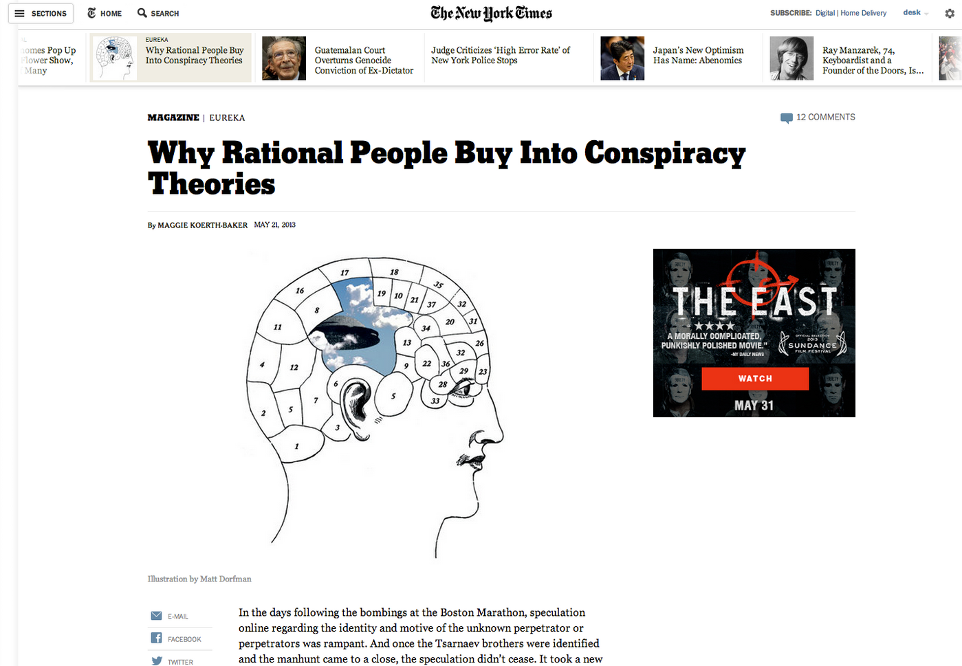 The New York Times Article Redesign May 2013 Fonts In Use