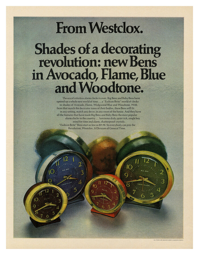 “Shades of a decorating revolution” Westclox ad