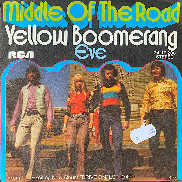 Middle of The Road – “Yellow Boomerang” / “Eve” German single cover