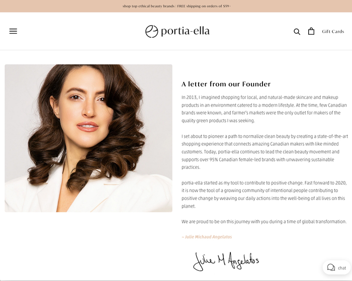 Portia-ella website 6