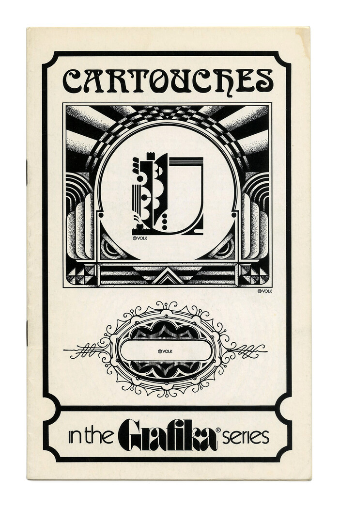 “Cartouches” (No. G72) ft.  in all caps.