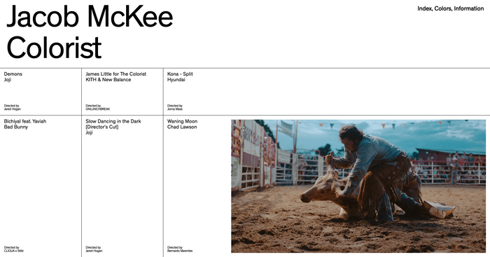 Jacob McKee portfolio website 1