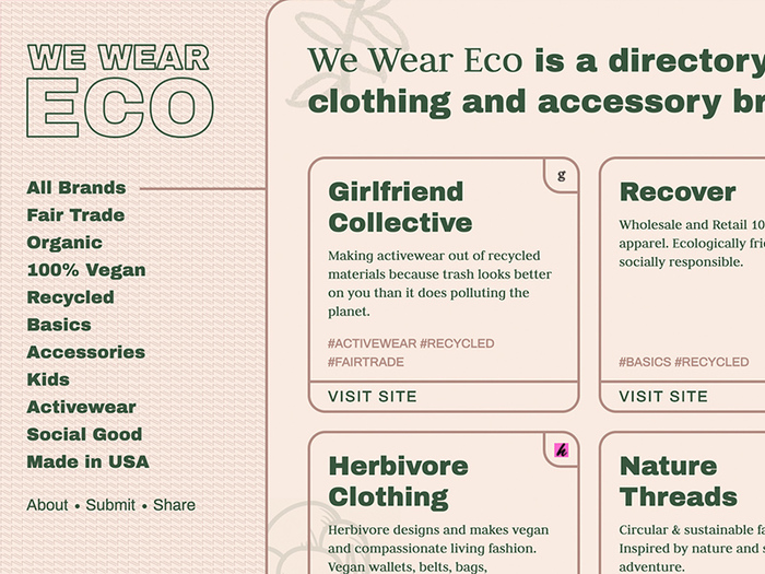 We Wear Eco Website 1