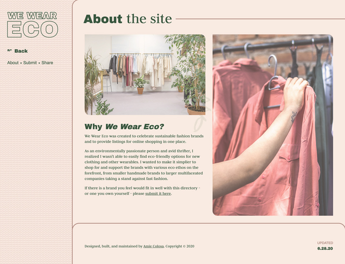 We Wear Eco Website 2