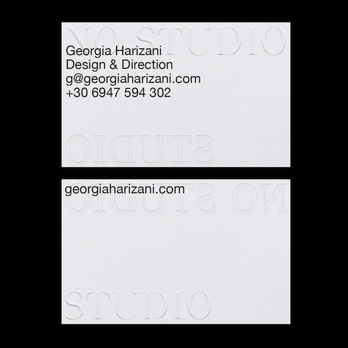 No Studio business cards 2