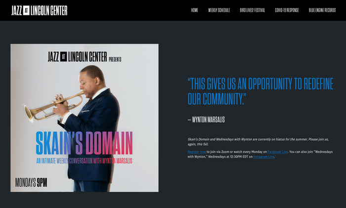 Jazz at Lincoln Center website 3