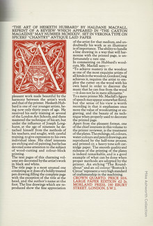 Broadsheet advert for <cite>The Art of Hesketh Hubbard</cite> by Haldane Macfall