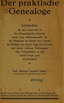 <cite>Der praktische Genealoge</cite> by Oswald Seifert